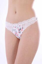 Moraj BCL700-010 varrásmentes tanga, fehér, virágos, S