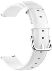 BSTRAP Leather Lux curea pentru Garmin Venu 2 Plus, white (SSG015C0210)