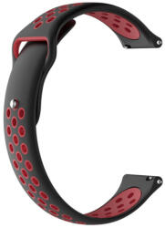BSTRAP Silicone Sport curea pentru Garmin Venu 2 Plus, black/red (SXI001C0309)