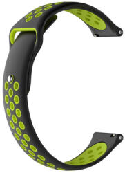 BSTRAP Silicone Sport curea pentru Huawei Watch GT3 42mm, black/green (SXI001C0108)
