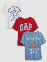 GAP Tricou pentru copii 3 buc GAP | Albastru Roșu Alb | Băieți | 74-80