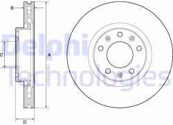 DELPHI Disc frana DELPHI BG4669C (BG4669C) - automobilus