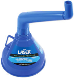Laser Tools Tölcsér duplán hajlított, olaj / üzemanyag -beépített szűrővel- kék (LAS-7029)