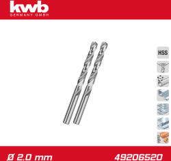 kwb Csigafúró 2, 0 mm HSS-G DIN 338 Silver Star 2 db-os - KWB (49206520)