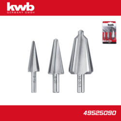 kwb Lemezfúró, lépcsős - készletben 3 db-os HSS 3-30.5 mm KWB (49525090)