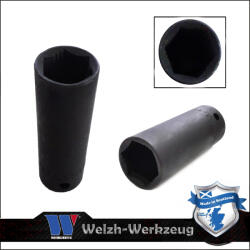 Welzh Werkzeug Lok-Typ Légkulcsfej - gépifej 1/2" 16 mm 6 lap hosszú - Welzh (1095-7-WW)
