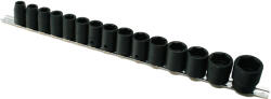 Genius Tools Légkulcsfej készlet 1/2" 15 db 10-30 mm 6 lapú rövid metrikus - Genius (TF-415M)