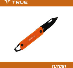 TRUE Vágókés, összecsukható Modern Keychain Knife - Narancs-Fekete - True (TU7061)
