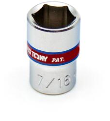 KING TONY Dugókulcs - crowafej 1/4" 6 lap normál COLOS (11, 11 mm) 7/16 (233514S)