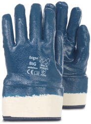 TOP Kesztyű - Duplán teljesen csuklóig mártott nitril - kék "Big" 10/XL (PT-BIG-10)