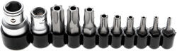 BGS technic Bit készlet 11 db-os hatágú lyukas torx 1/4"+ 3/8" bitek + befogók - BGS (9-786)