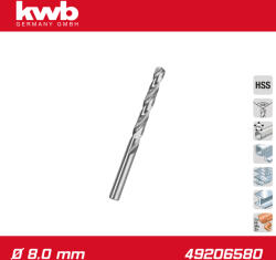 kwb Csigafúró 8, 0 mm HSS-G DIN 338 Silver Star - KWB (49206580)