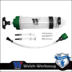 Welzh Werkzeug Üzemanyag kézipumpa 1500 ml fecskendő betöltésre és leszívására (1200-WW)