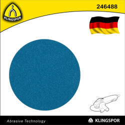 Klingspor Csiszolópapír, tépőzáras 150 mm P120 lyuk nélküli PS 21 FK - Klingspor (246488)