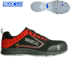 Sparco Munkavédelmi cipő SPARCO - Cup S1P fekete-piros 44-es (752644NRRS)
