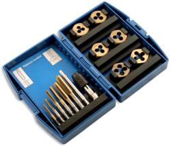 Laser Tools Menetfúró és menetmetsző készlet 14 db-os M3-M10 Titán bevonatú (LAS-4026)