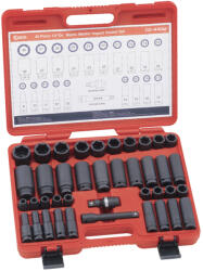 Genius Tools Légkulcsfej készlet 1/2" 40 db 9-30 mm metrikus rövid-hosszú Genius (CD-440M)
