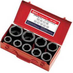 Genius Tools Légkulcsfej készlet 1" 9 db-os 24-50 mm 6 lap rövid - Genius (CM-809M)
