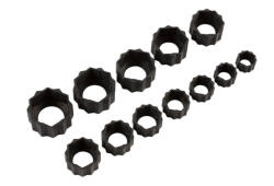 Laser Tools Csavarkiszedő adapter készlet 65%-ig sérült, lesarkalt csavarhoz 8-19 mm (LAS-7524)