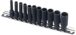 Genius Tools Légkulcsfej készlet 6 lapú 1/4" 11 db-os 4-13 mm metrikus hosszított (TD-211M)