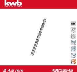 kwb Csigafúró 4, 5 mm HSS-G DIN 338 Silver Star - KWB (49206545)