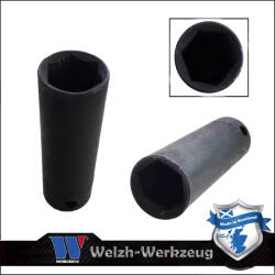 Welzh Werkzeug Lok-Typ Légkulcsfej - gépifej 1/2" 32 mm 6 lap hosszú - Welzh (1095-16-WW)