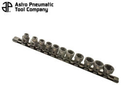Astro Légkulcsfej készlet 1/2" 11 db 3/8"-1" COLOS rövid "Nano" - Astro - (78211)