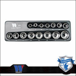 Welzh Werkzeug Lok-Typ Dugókulcs készlet 3/8" 15 db-os spec. 6 lap normál 8-22 mm -Welzh (1233-WW)