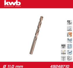 kwb Csigafúró 11, 0 mm HSS-G Co5 DIN 338 Profi 5% Cobalt - KWB (49248710)