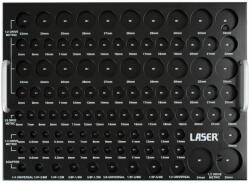 Laser Tools Dugókulcs tartó tálca - fiókba helyezhető - crowafej rendező 105 hely (LAS-6963)