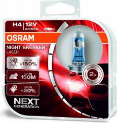 OSRAM NIGHT BREAKER LASER H4 60/55W 12V 2x (64193NL-HCB)