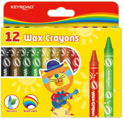 Keyroad Zsírkréta készlet 11x100 mm 12 db/bliszter Keyroad Wax Crayon vegyes színek (KR971305) - tobuy