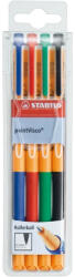 STABILO Rollertoll zselés készlet 0, 5mm, STABILO PointVisco, 4 klf. szín (1099/4) - tobuy
