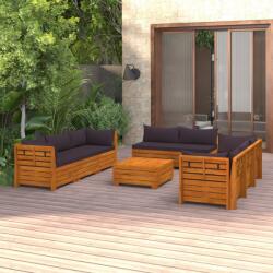 vidaXL Set mobilier grădină cu perne, 9 piese, lemn masiv de acacia (3087316)