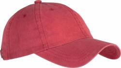 K-UP Uniszex sapka K-UP KP165 6 panels vintage Cap -Egy méret, Red Washed
