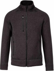Kariban Férfi pulóver Kariban KA9106 Men'S Full Zip Heather Jacket -4XL, Dark Grey Melange