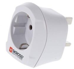 SKROSS Адаптер Skross 1500230, 1 гнездо, от EU към UK, бял (SKROSS-1500230E)