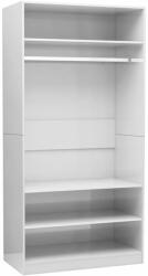 vidaXL magasfényű fehér szerelt fa ruhásszekrény 100 x 50 x 200 cm 800231