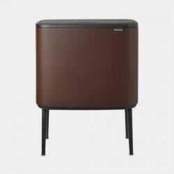 Brabantia Bo Touch Bin 11 + 23 L, Mineral Cosy Brown (208621) - 24mag