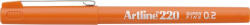 Artline Liner ARTLINE 220, varf fetru 0.2mm - portocaliu (EK-220-OG) - siscom-papetarie