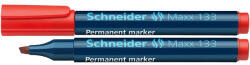 Schneider Permanent marker SCHNEIDER Maxx 133, varf tesit 1+4mm - rosu (S-113302) - siscom-papetarie