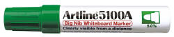 Artline Marker pentru tabla de scris ARTLINE 5100A, corp metalic, varf rotund 5.0mm - verde (EK-5100A-GR) - siscom-papetarie