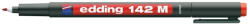 edding Marker permanent Edding OHP 142M, corp plastic, varf rotund, 1 mm, rosu (ED1422) - siscom-papetarie