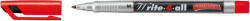STABILO Marker permanent Stabilo Write-4-All, corp plastic, varf rotund, 1 mm, rosu (SW131412) - siscom-papetarie