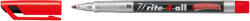 STABILO Marker permanent Stabilo Write-4-All, corp plastic, varf rotund, 1 mm, rosu (SW131412)