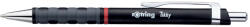 rOtring Pix cu mecanism, Rotring, Tikky III, 0.8 mm, negru, mina albastra (RO033210) - siscom-papetarie