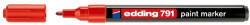 edding Marker permanent Edding 791, cu vopsea, corp plastic, varf rotund , 1-2 mm, rosu (ED7912) - siscom-papetarie