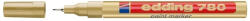 edding Marker permanent, Edding 780, cu vopsea, corp aluminiu, varf rotund, 0.8 mm, auriu (ED78053) - siscom-papetarie