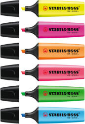 STABILO Textmarker, Stabilo, Boss Original, 6 culori, varf 2-5 mm (SW117006) - siscom-papetarie