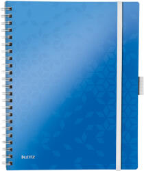 Leitz Caiet Leitz WOW Be Mobile, A4, dictando, 80 file, albastru metalizat (SL020603)